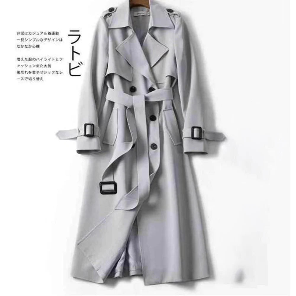 Metro Belt Classic Double-Breasted Trench Coat