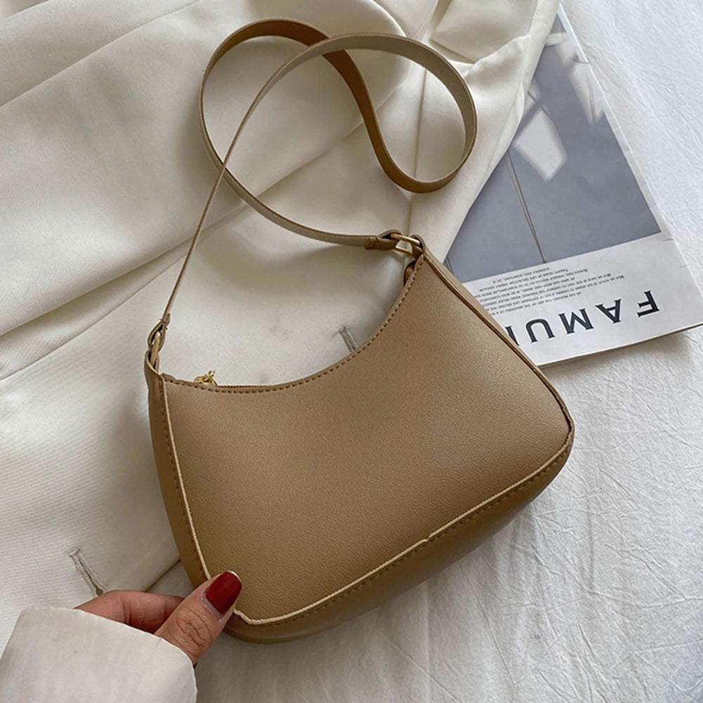 SilvaCurve™ Minimalist Baguette Shoulder Bag – Everyday Elegance in Color