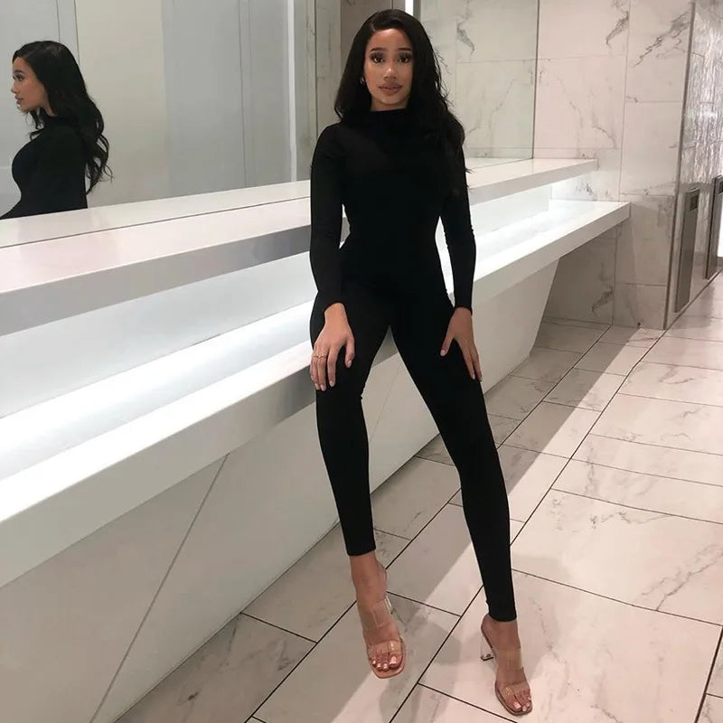 Sculpt Luxe Black Bodycon Jumpsuit