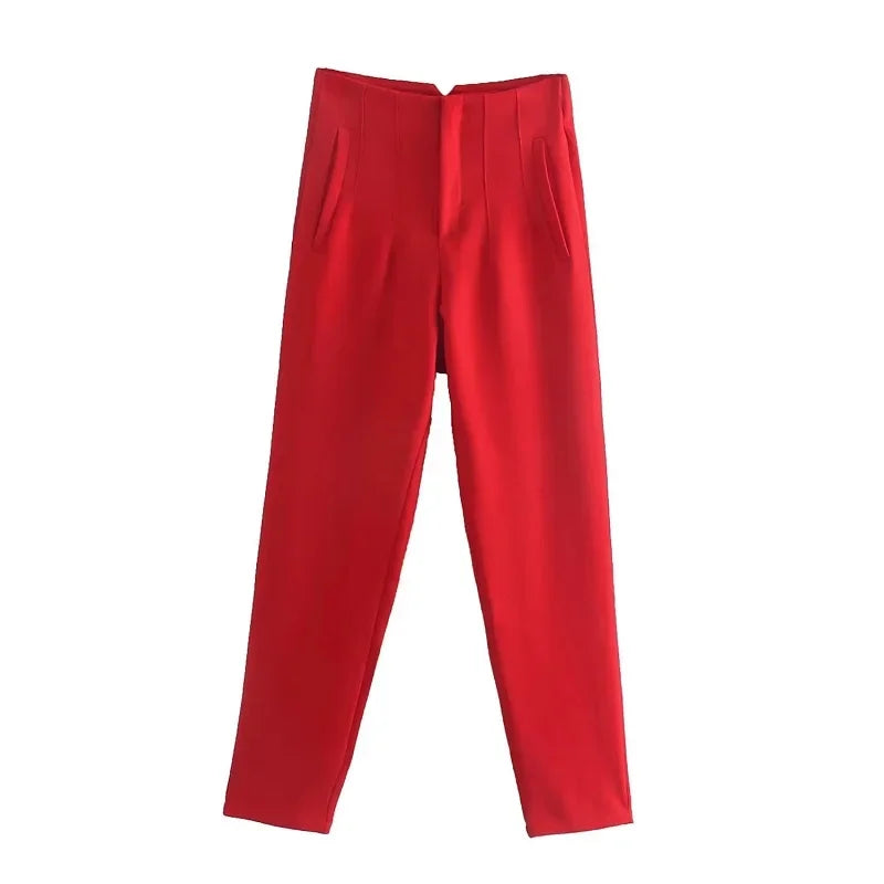 SculptFit™ High-Waist Pencil Trousers – Sleek & Sophisticated Office Style