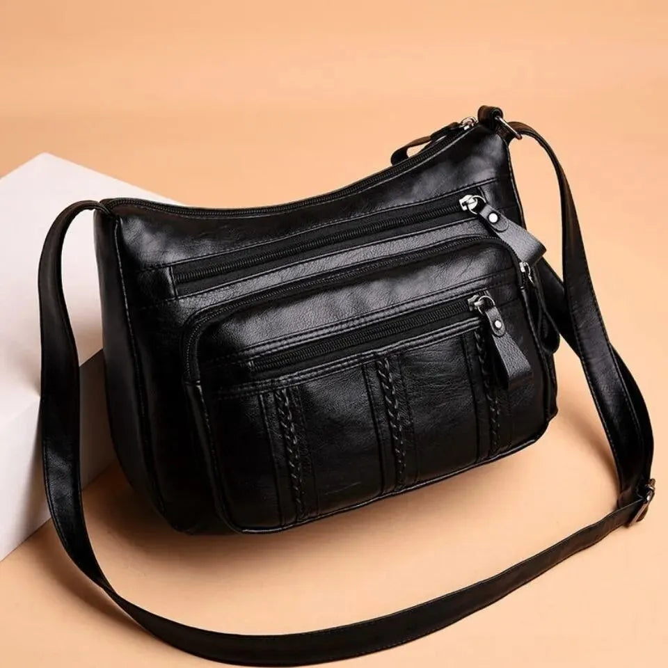 MetroEase™ Classic Multi-Pocket Shoulder Crossbody Bag