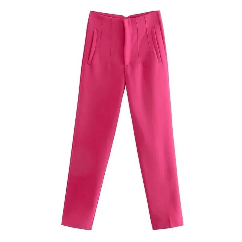 SculptFit™ High-Waist Pencil Trousers – Sleek & Sophisticated Office Style
