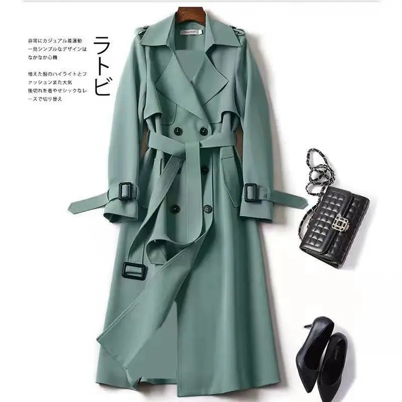 Metro Belt Classic Double-Breasted Trench Coat