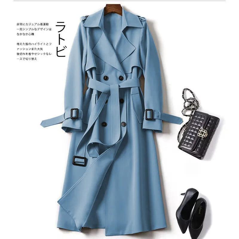 Metro Belt Classic Double-Breasted Trench Coat
