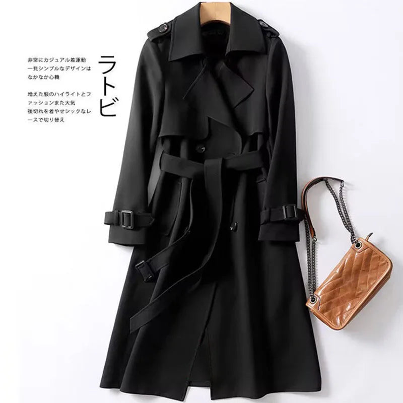 Metro Belt Classic Double-Breasted Trench Coat