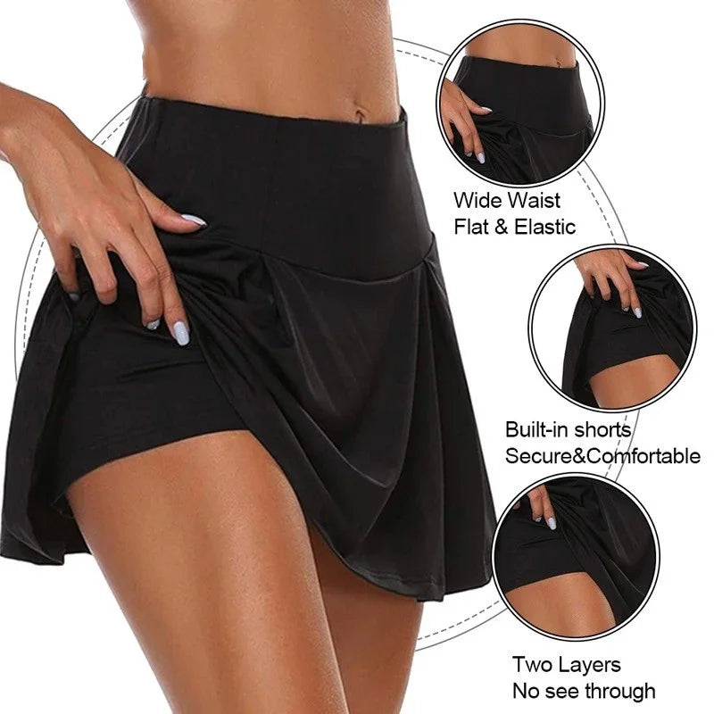 Swift Move™ High-Waist Sport Skort – Built-In Shorts & Quick-Dry Comfort
