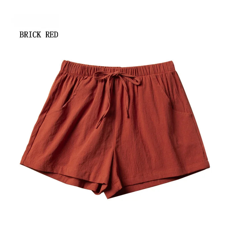 Breezy Ease™ Cotton-Linen Drawstring Shorts