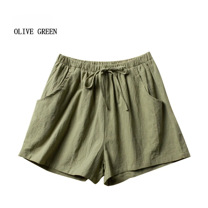 Breezy Ease™ Cotton-Linen Drawstring Shorts
