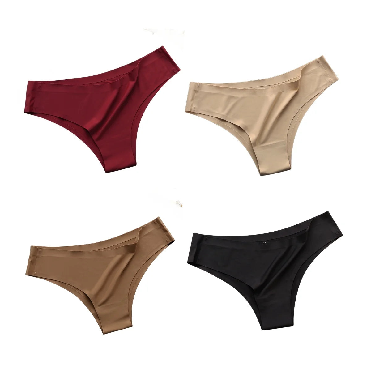 Sleek Skin™ Seamless Ice-Silk Panties – 4 Pack