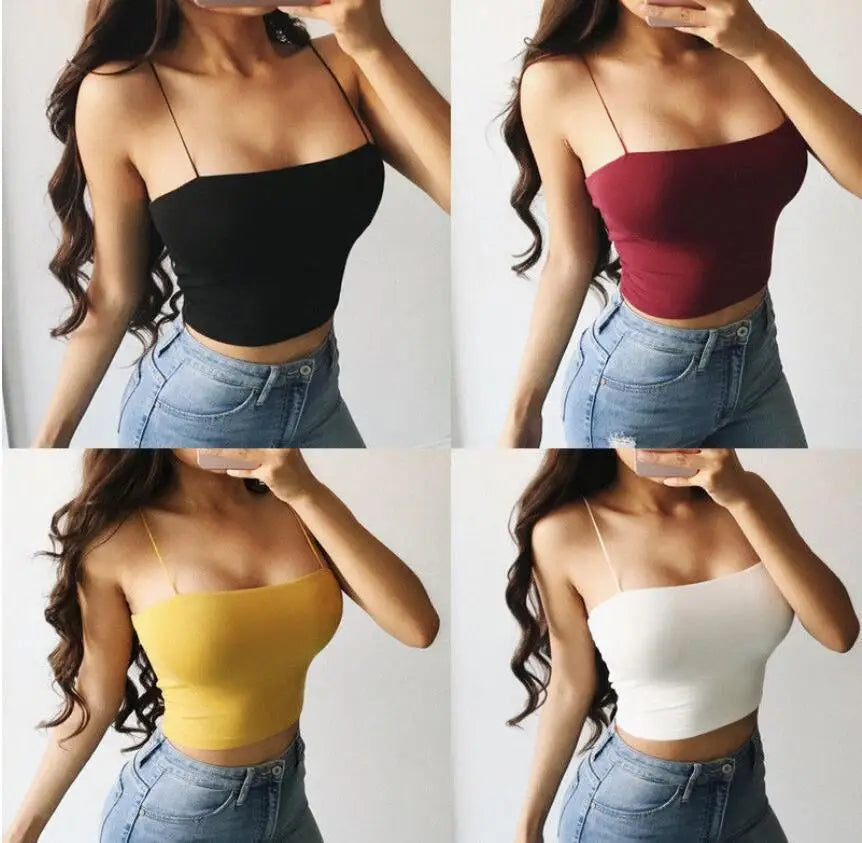 Barely There Camisole Crop Top – Set the Vibe