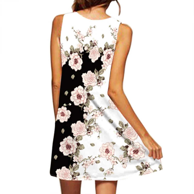Blossom Breeze Sleeveless A-Line Dress