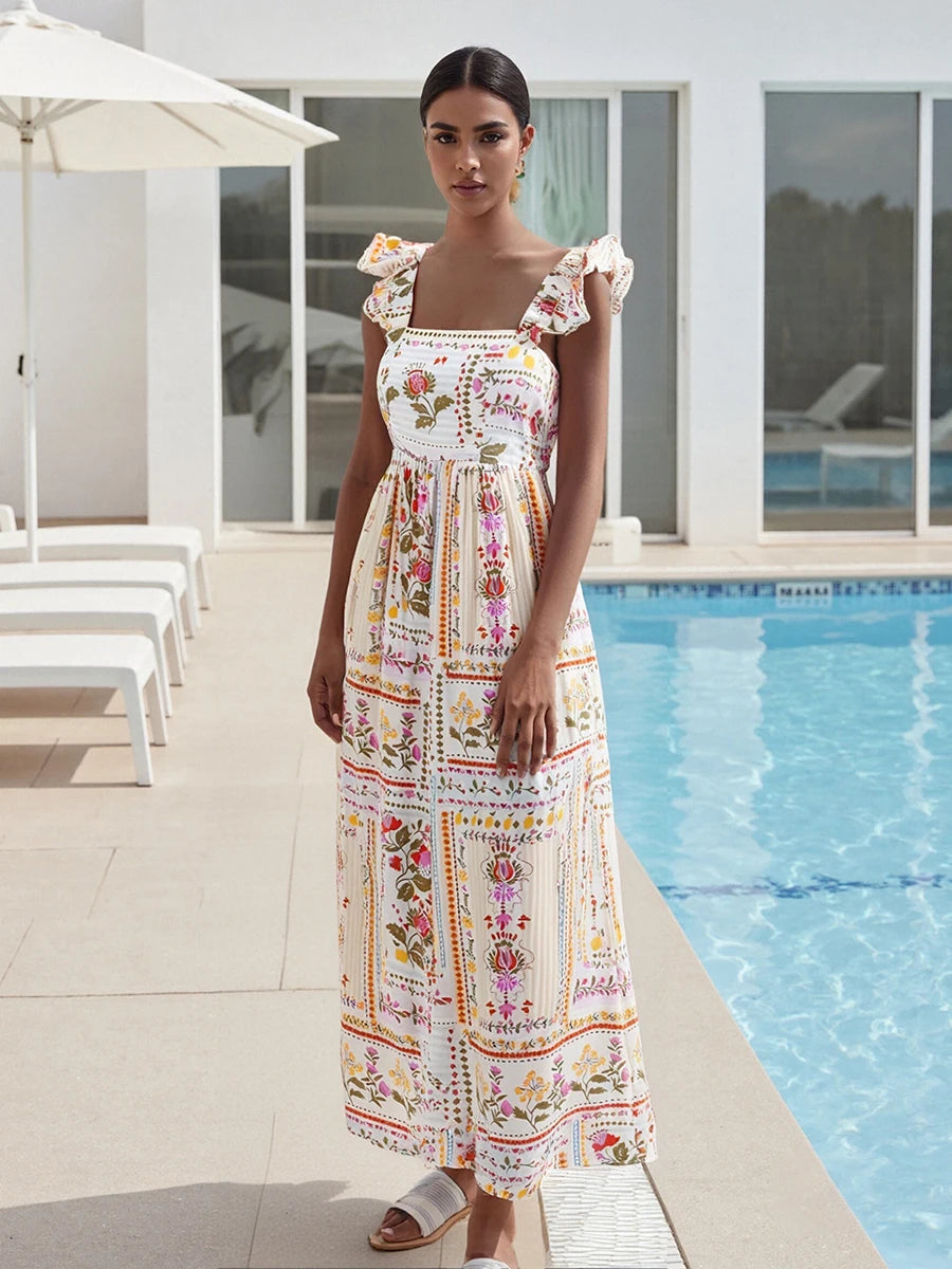 Bohemian Blossom Maxi Dress