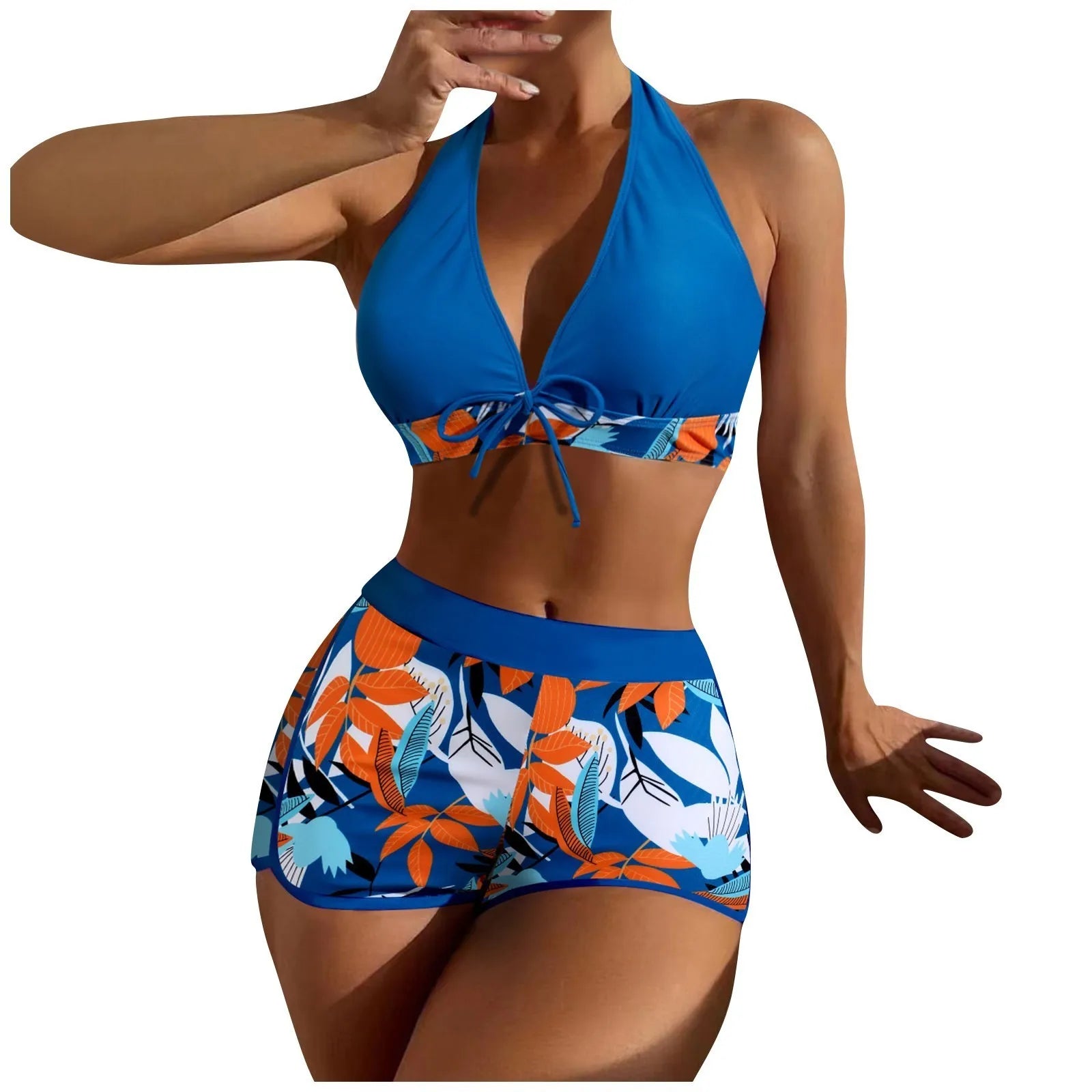 Tropical Serenity High-Waist Bikini Set