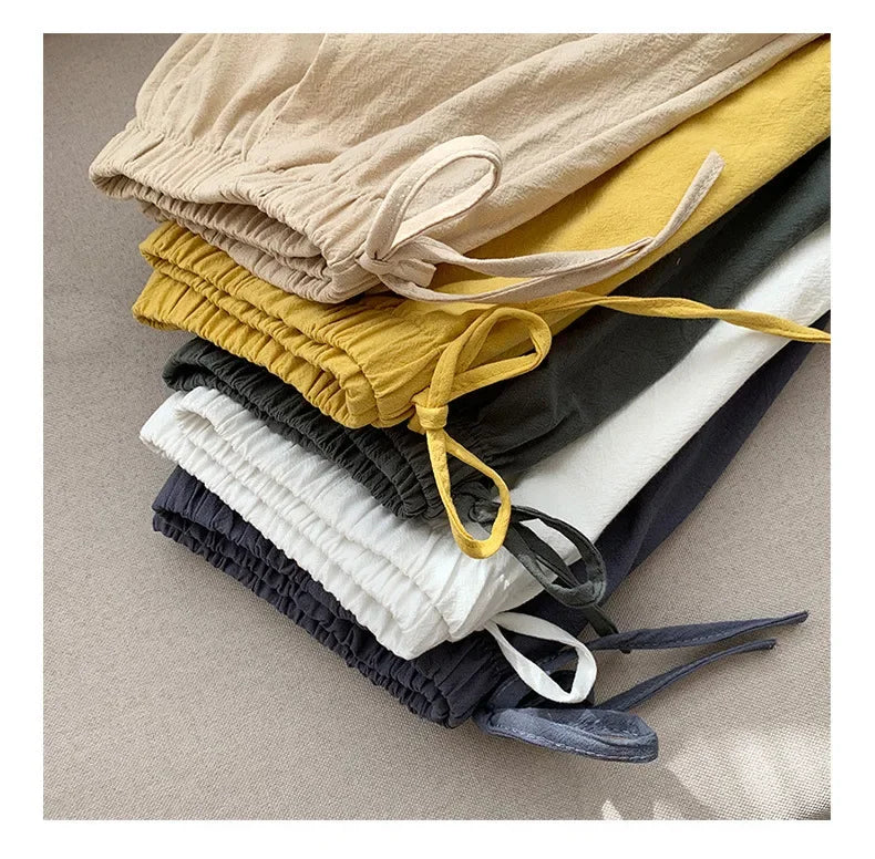 Breezy Ease™ Cotton-Linen Drawstring Shorts