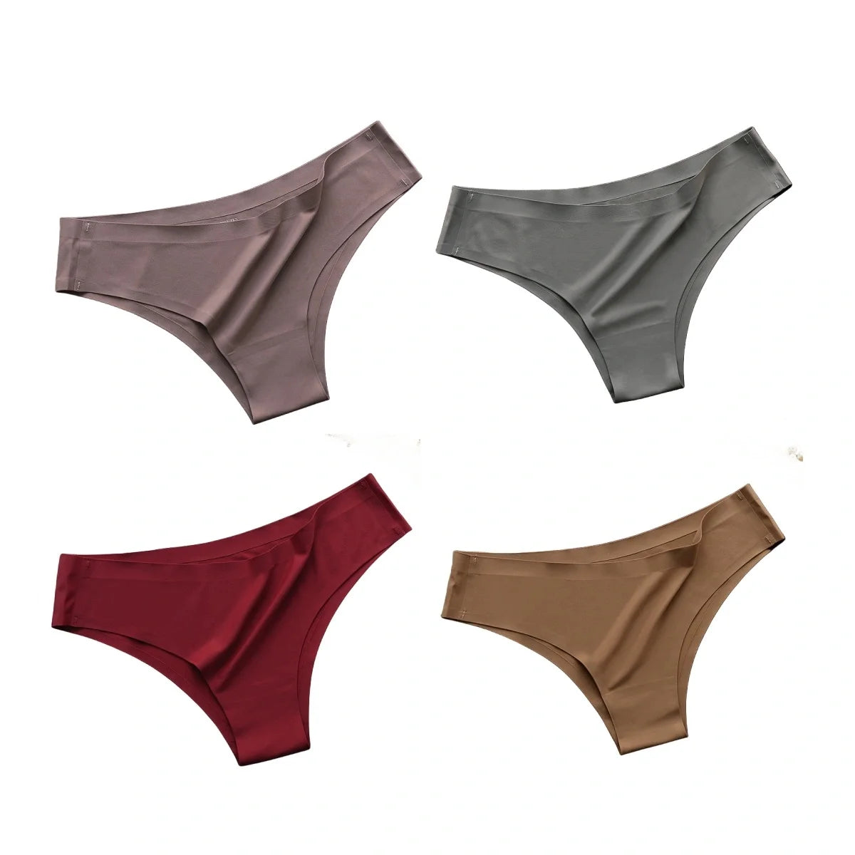 Sleek Skin™ Seamless Ice-Silk Panties – 4 Pack