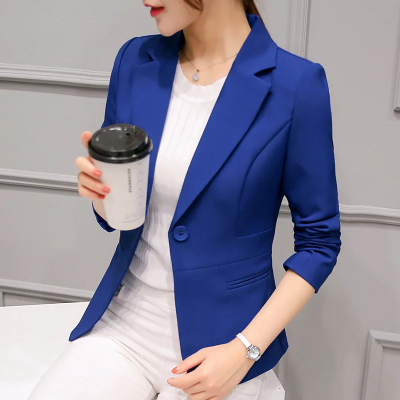 LivaForm™ One-Button Slim Blazer – Power Chic for Modern Women