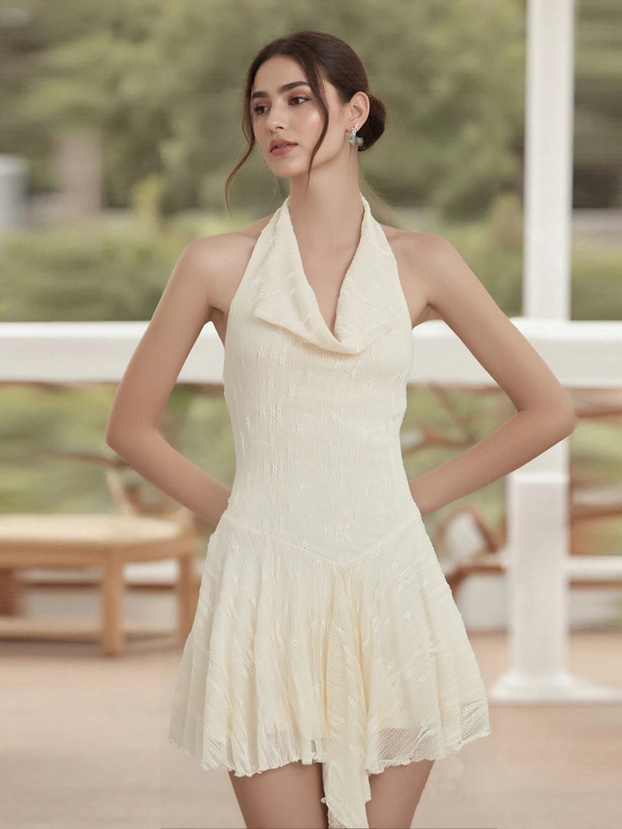 Chic Cowl Elegance Mini Dress