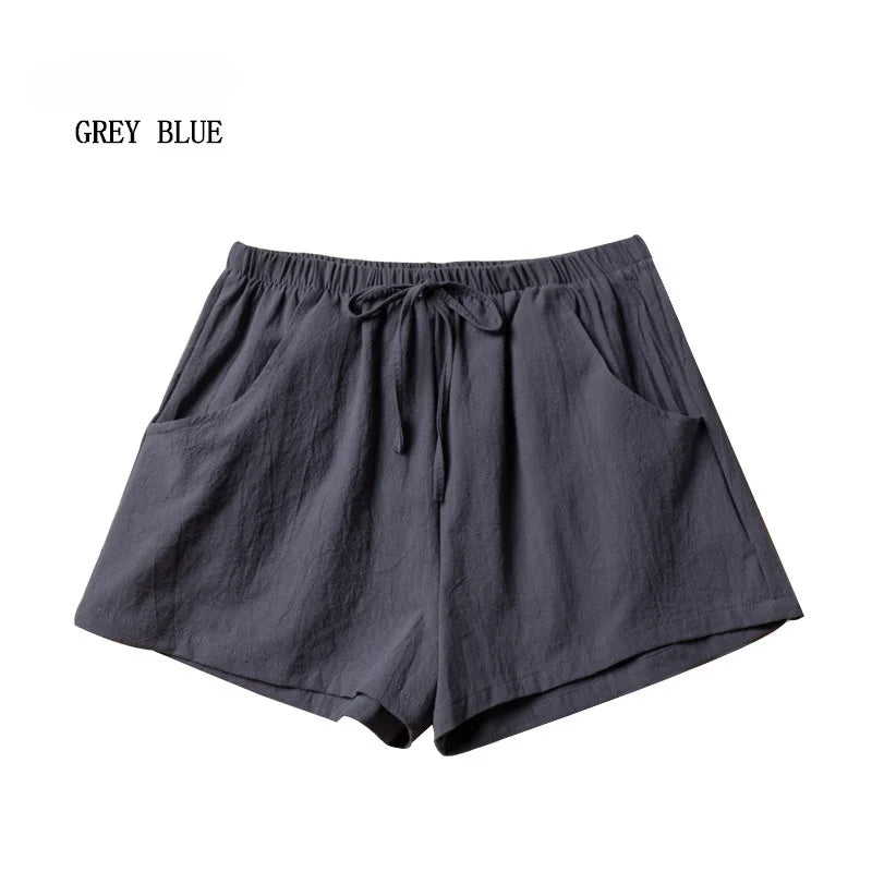 Breezy Ease™ Cotton-Linen Drawstring Shorts