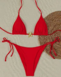 Wild Bloom Lace-Up Bikini Set