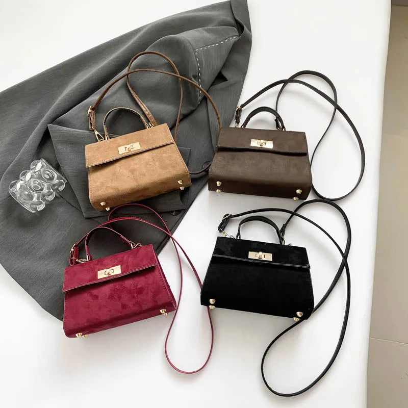 Velveta™ Mini Suede Crossbody Satchel – Elegant Everyday Handbag