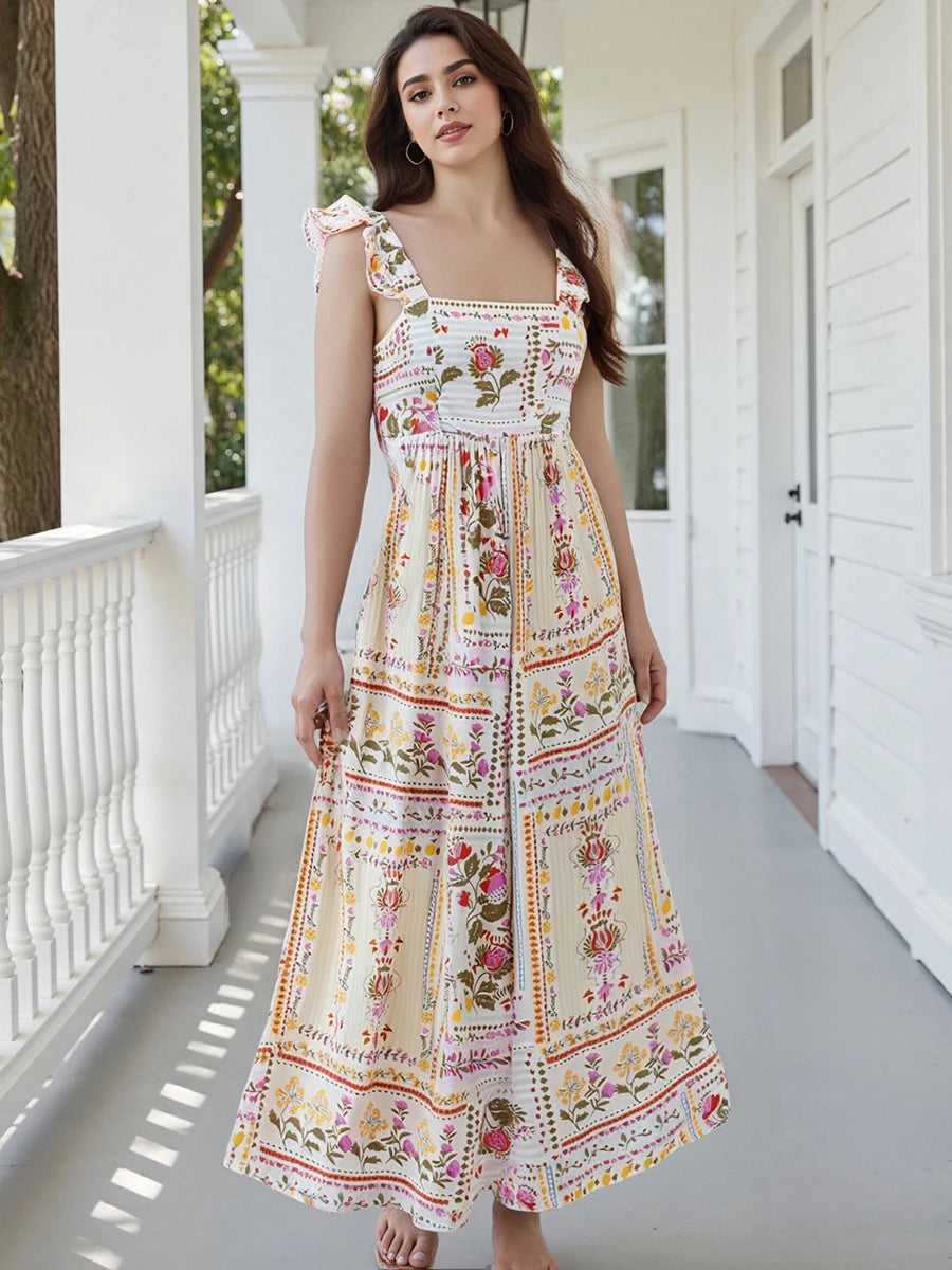 Bohemian Blossom Maxi Dress