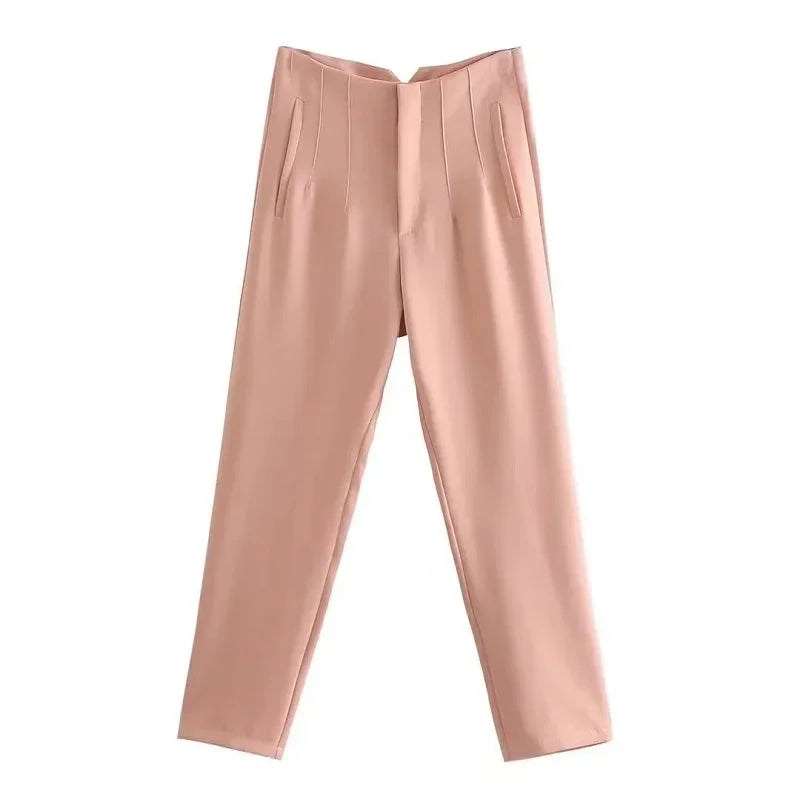 SculptFit™ High-Waist Pencil Trousers – Sleek & Sophisticated Office Style