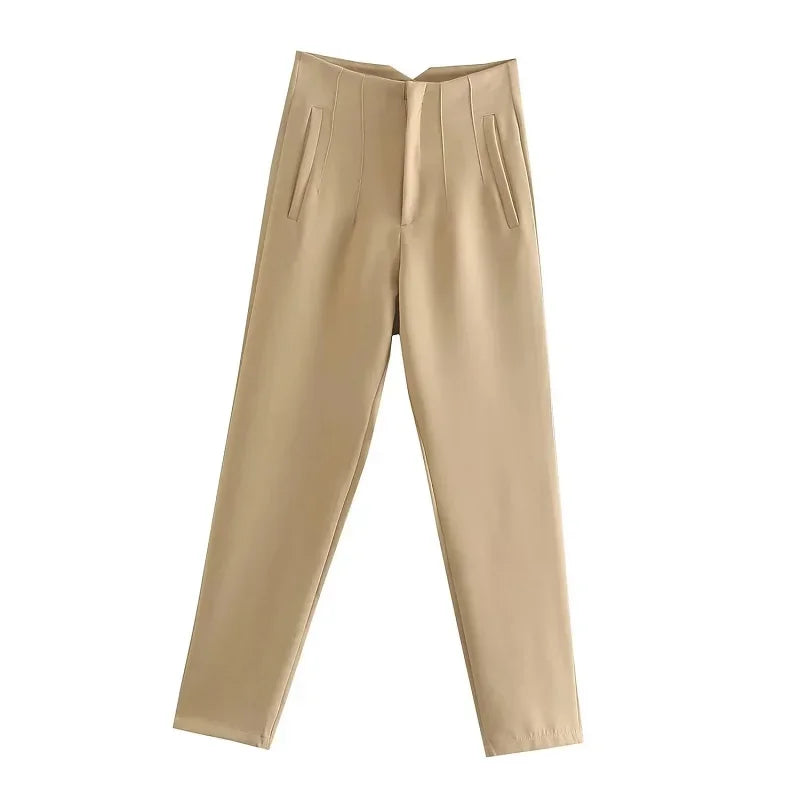 SculptFit™ High-Waist Pencil Trousers – Sleek & Sophisticated Office Style