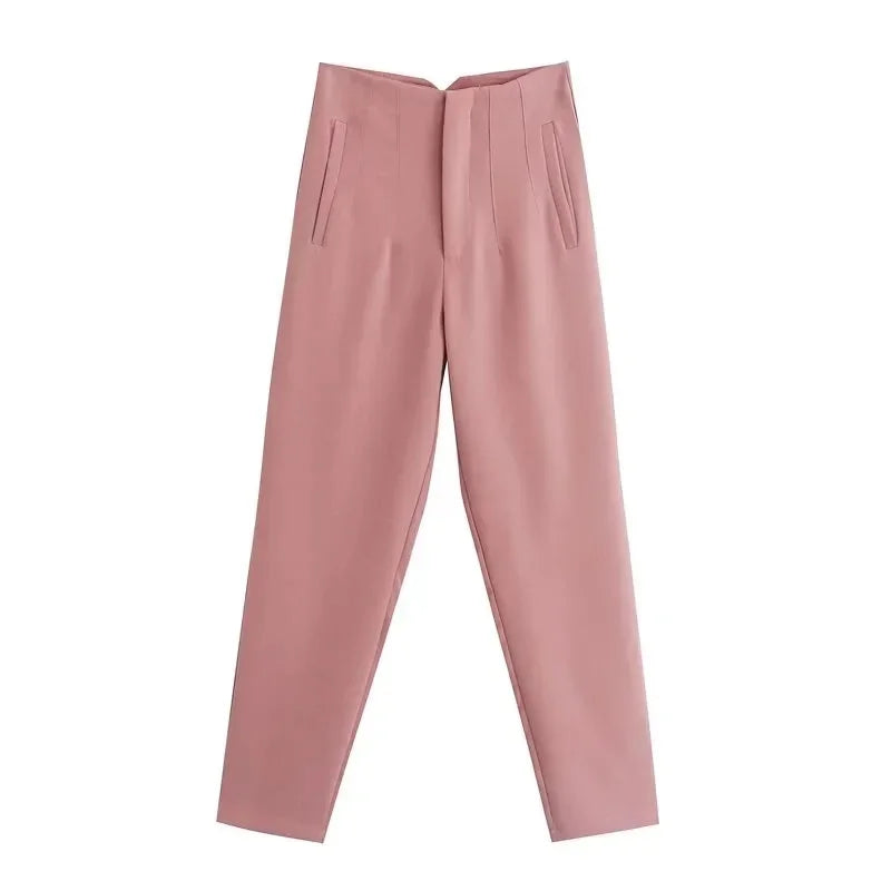 SculptFit™ High-Waist Pencil Trousers – Sleek & Sophisticated Office Style