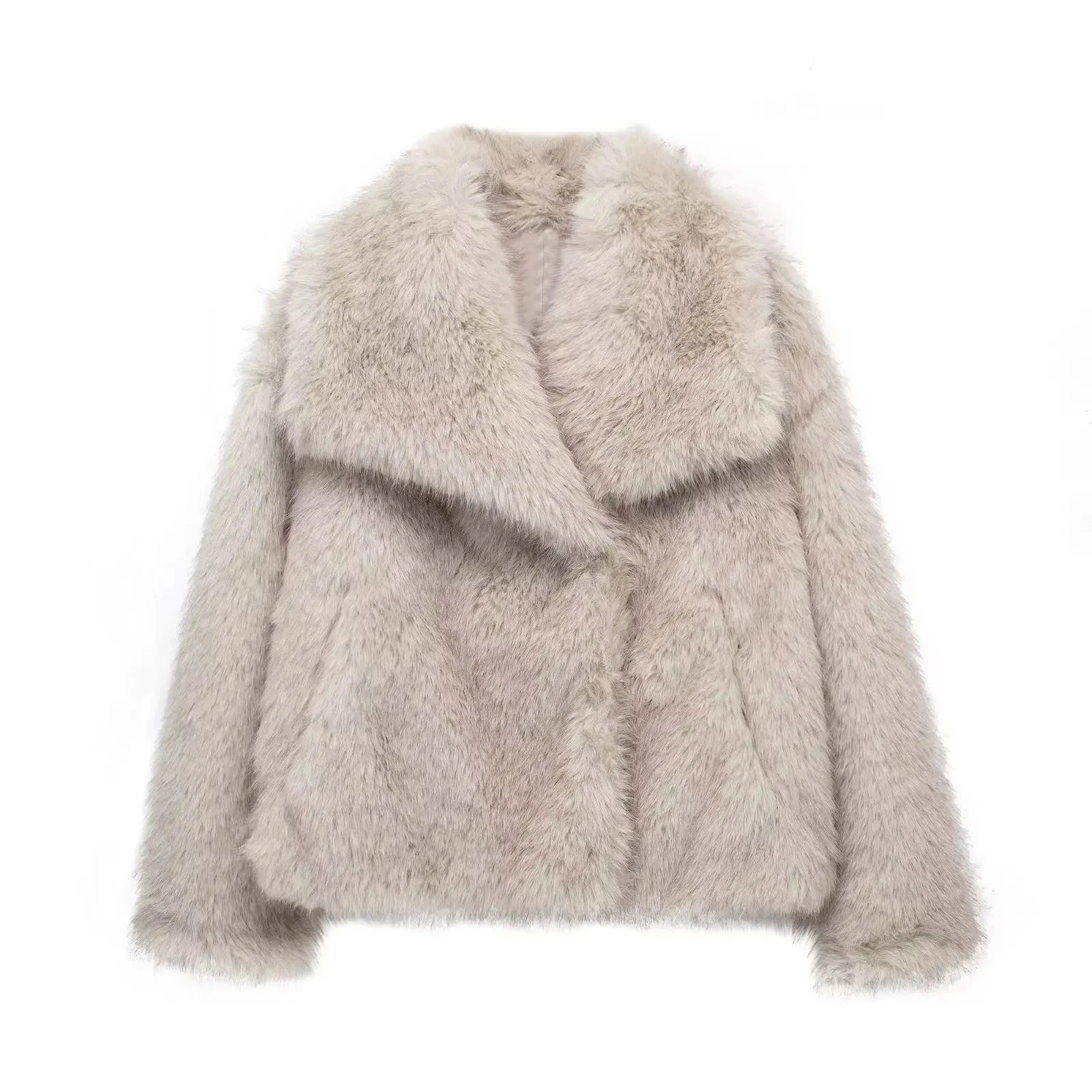 Velvet Frost Faux Fur Cropped Jacket – Lilac Luxe Edition