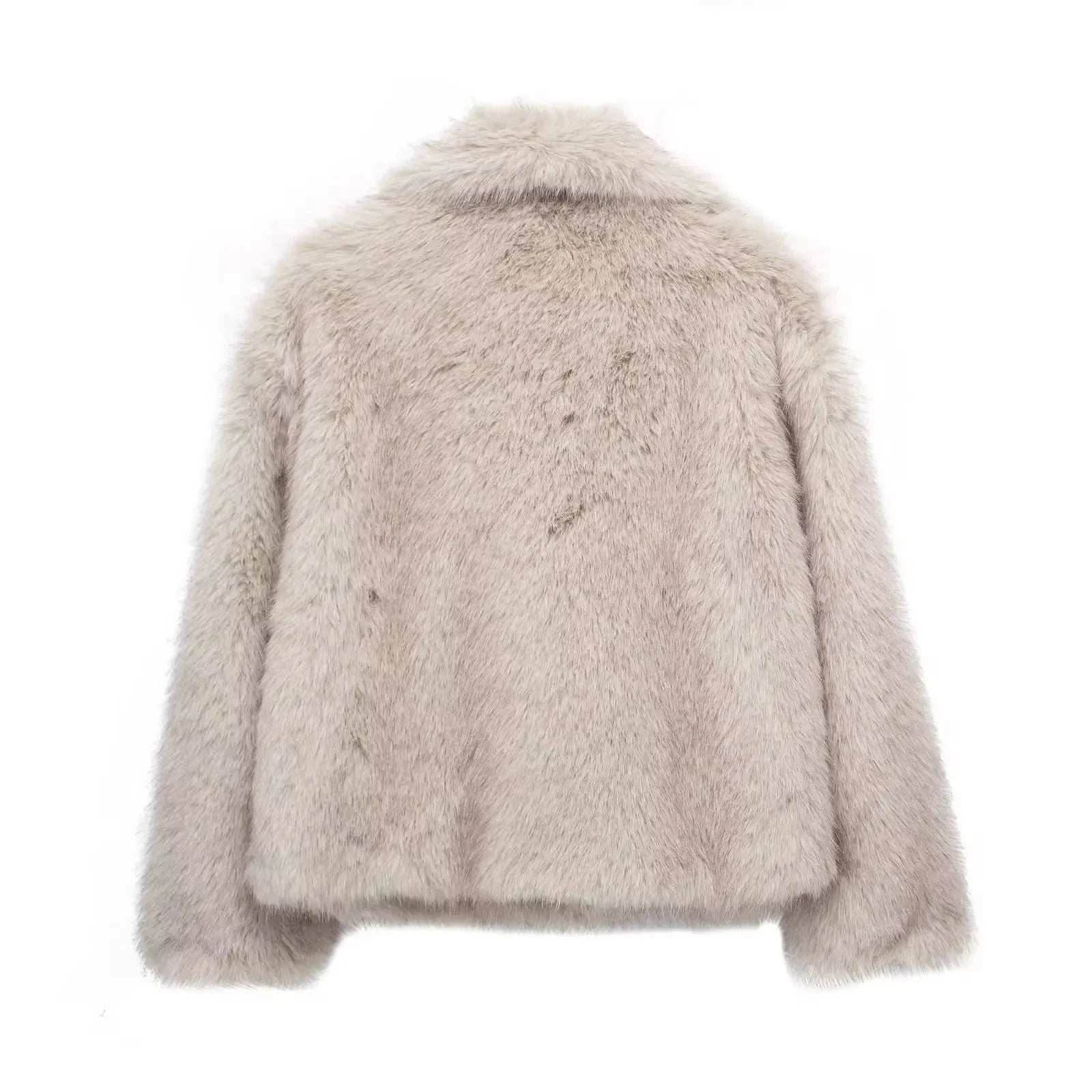 Velvet Frost Faux Fur Cropped Jacket – Lilac Luxe Edition