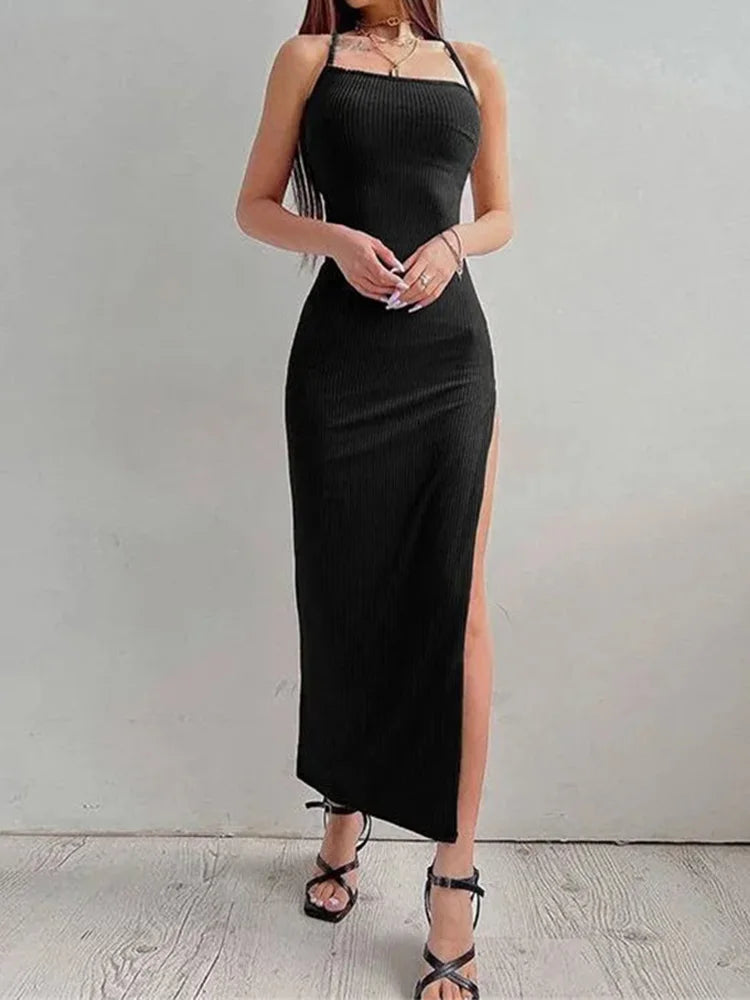 Midnight Temptation Cutout Bodycon Dress