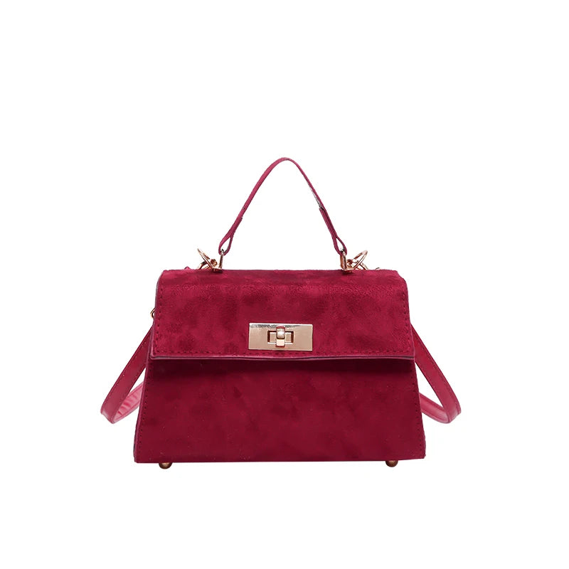 Velveta™ Mini Suede Crossbody Satchel – Elegant Everyday Handbag