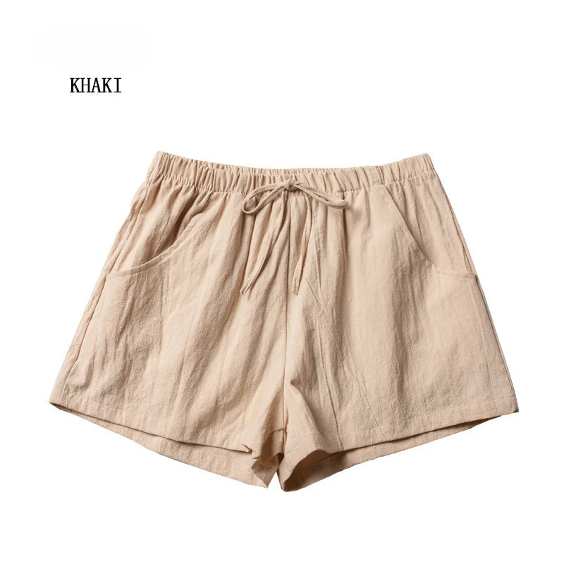 Breezy Ease™ Cotton-Linen Drawstring Shorts