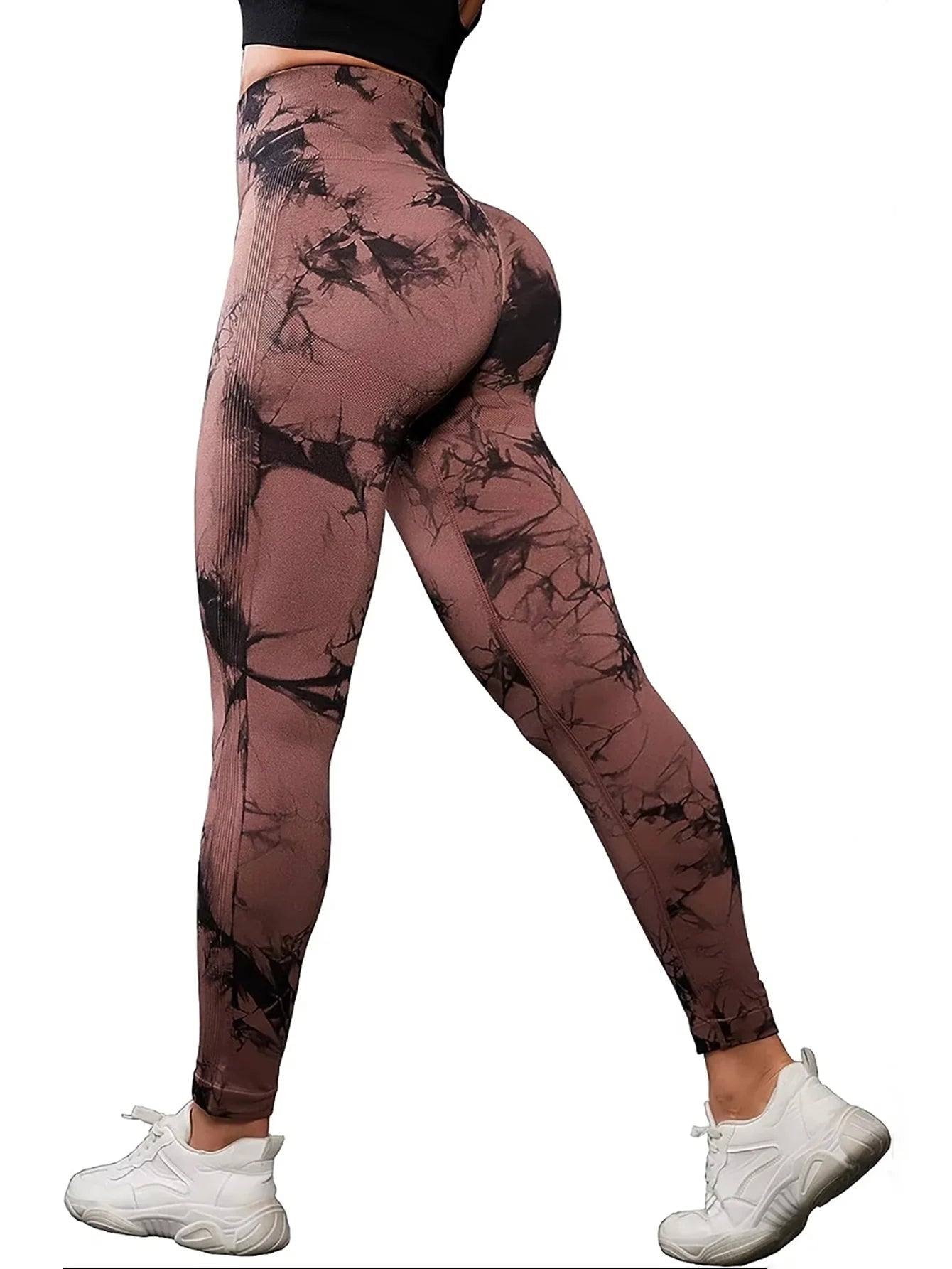 Curve Splash™ Tie-Dye Seamless Booty-Lifting Leggings – High Waist Compression Fit