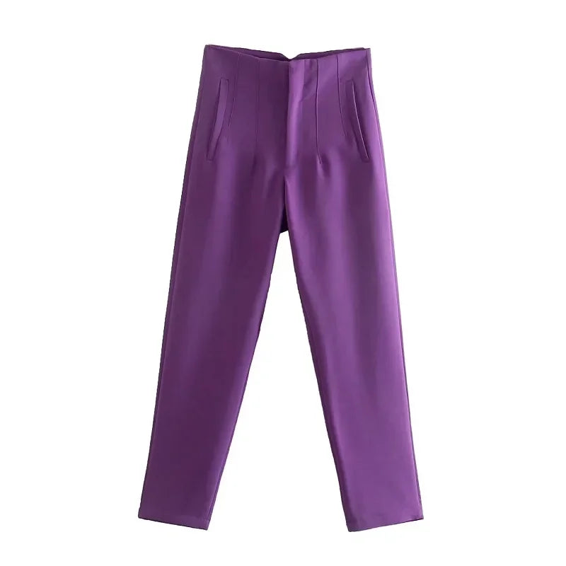 SculptFit™ High-Waist Pencil Trousers – Sleek & Sophisticated Office Style