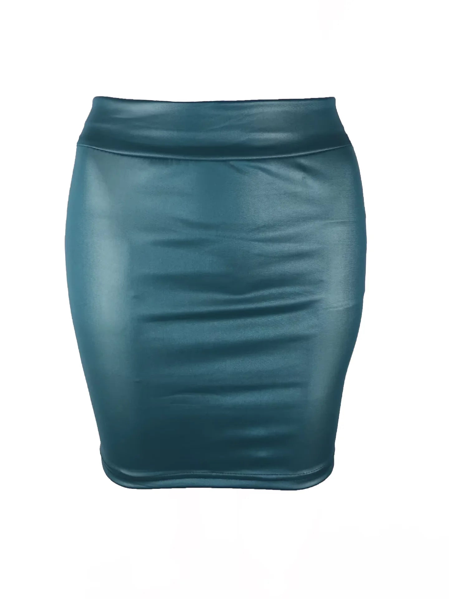 Sleek & Sultry Faux Leather Mini Skirt – High Waist Bodycon Streetwear