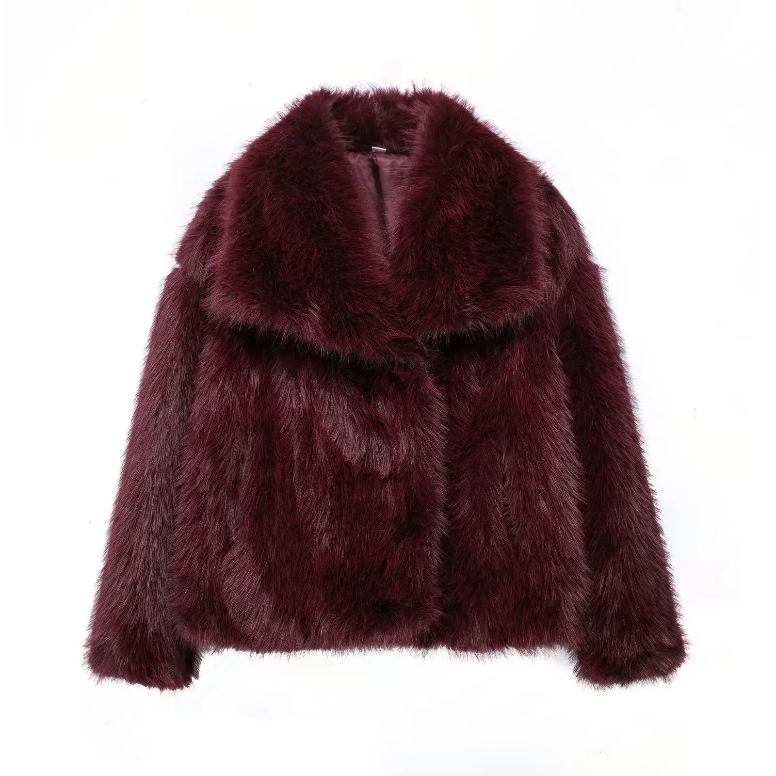 Velvet Frost Faux Fur Cropped Jacket – Lilac Luxe Edition