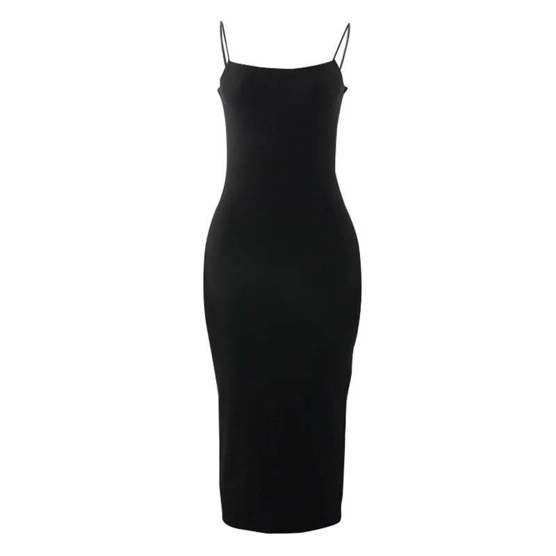 Sculpted Elegance Bodycon Maxi Dress