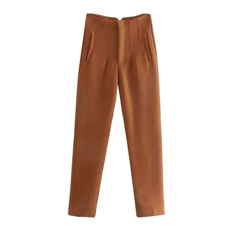 SculptFit™ High-Waist Pencil Trousers – Sleek & Sophisticated Office Style