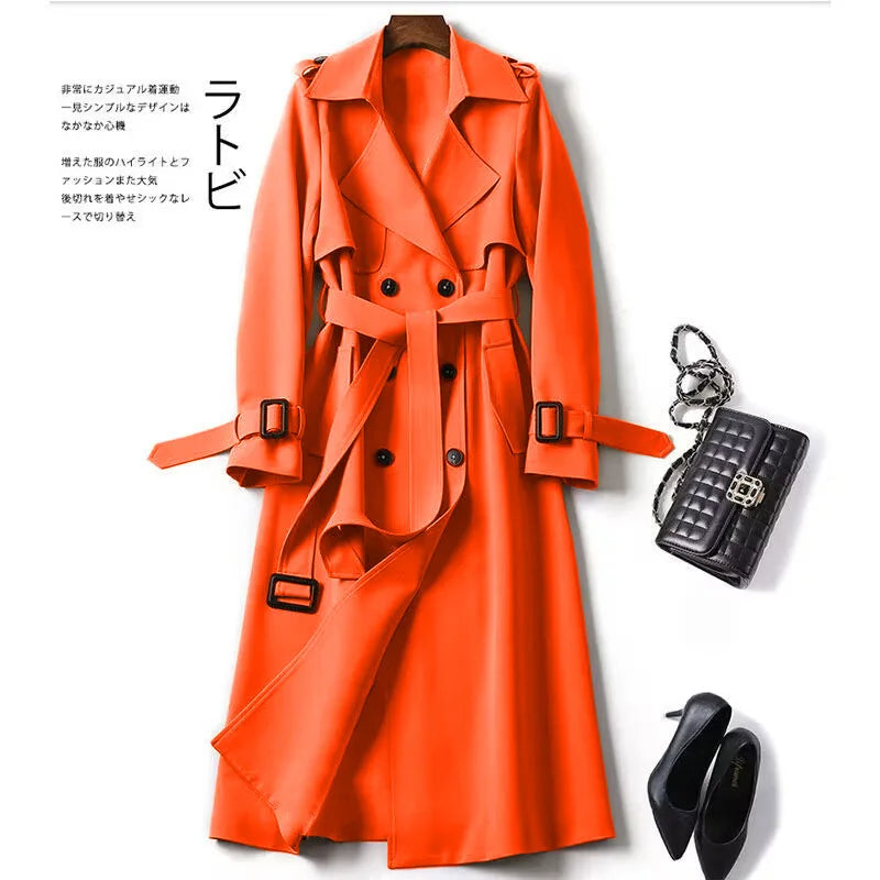Metro Belt Classic Double-Breasted Trench Coat