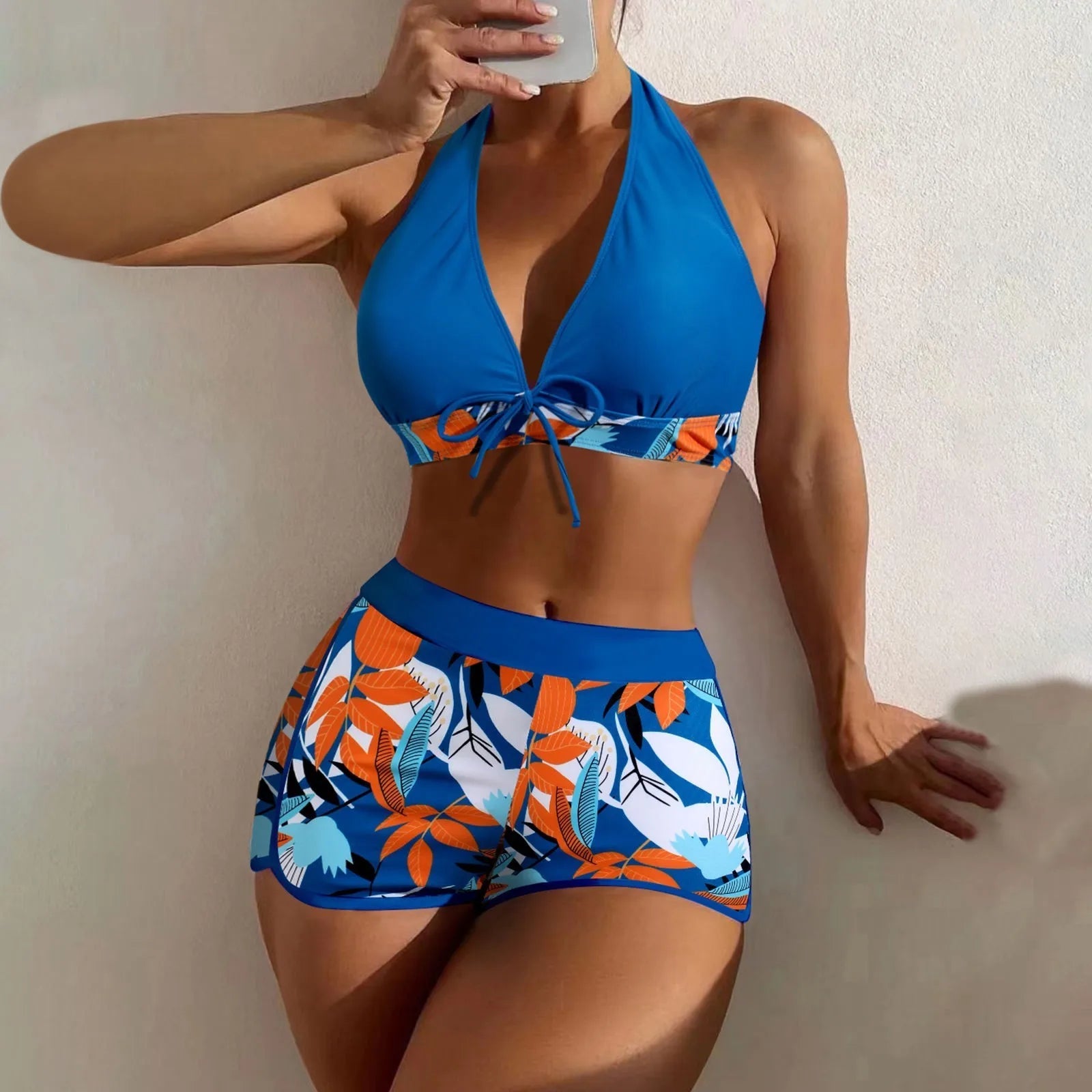 Tropical Serenity High-Waist Bikini Set