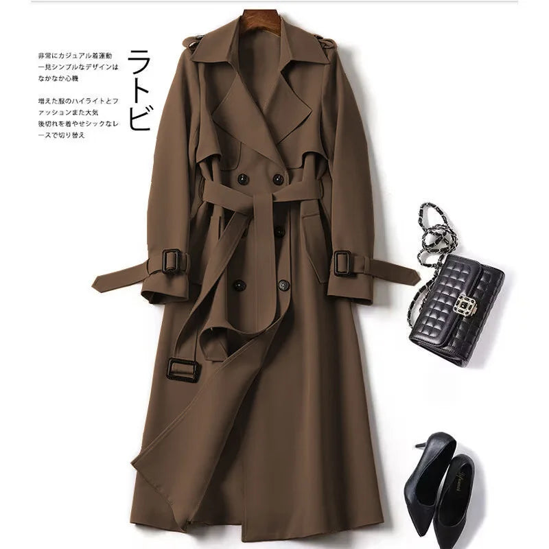 Metro Belt Classic Double-Breasted Trench Coat