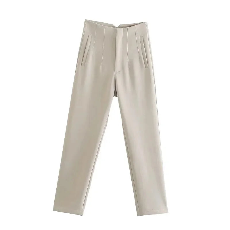 SculptFit™ High-Waist Pencil Trousers – Sleek & Sophisticated Office Style