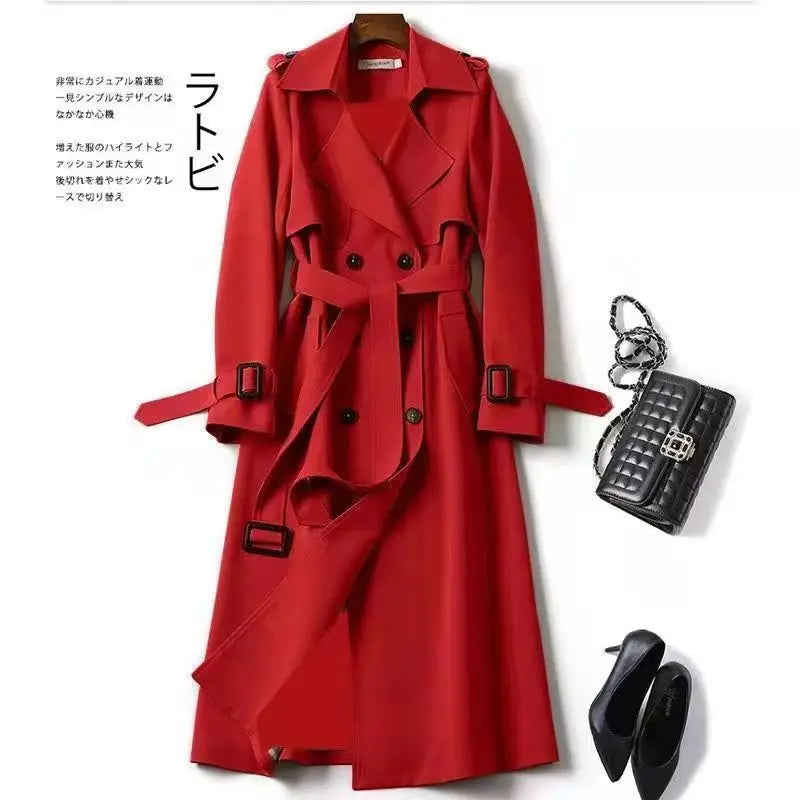 Metro Belt Classic Double-Breasted Trench Coat