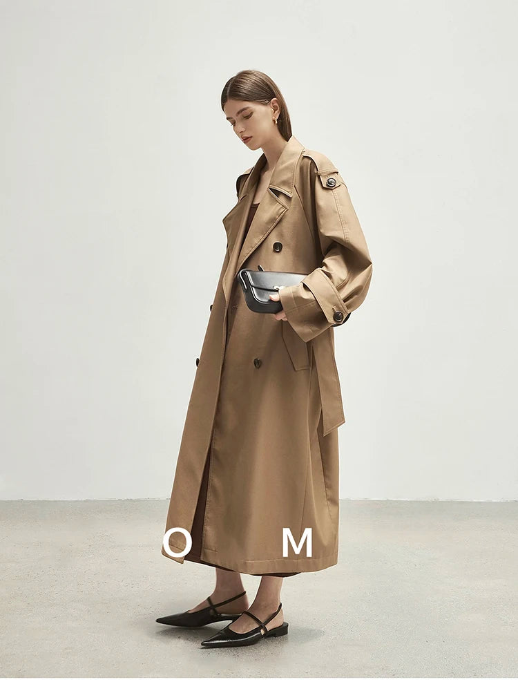 Luxe Layer Oversized Double-Breasted Trench Coat