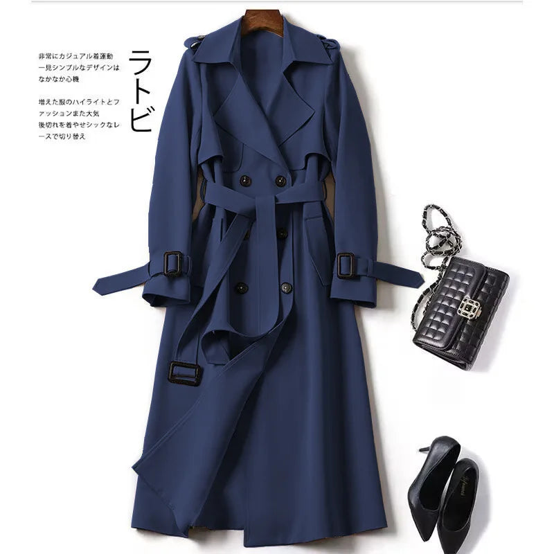 Metro Belt Classic Double-Breasted Trench Coat