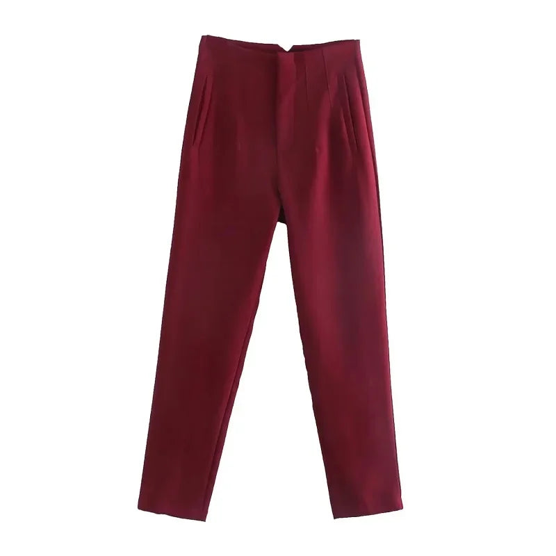 SculptFit™ High-Waist Pencil Trousers – Sleek & Sophisticated Office Style