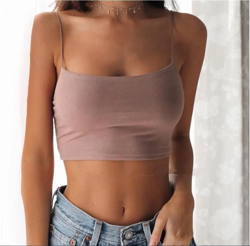 Barely There Camisole Crop Top – Set the Vibe