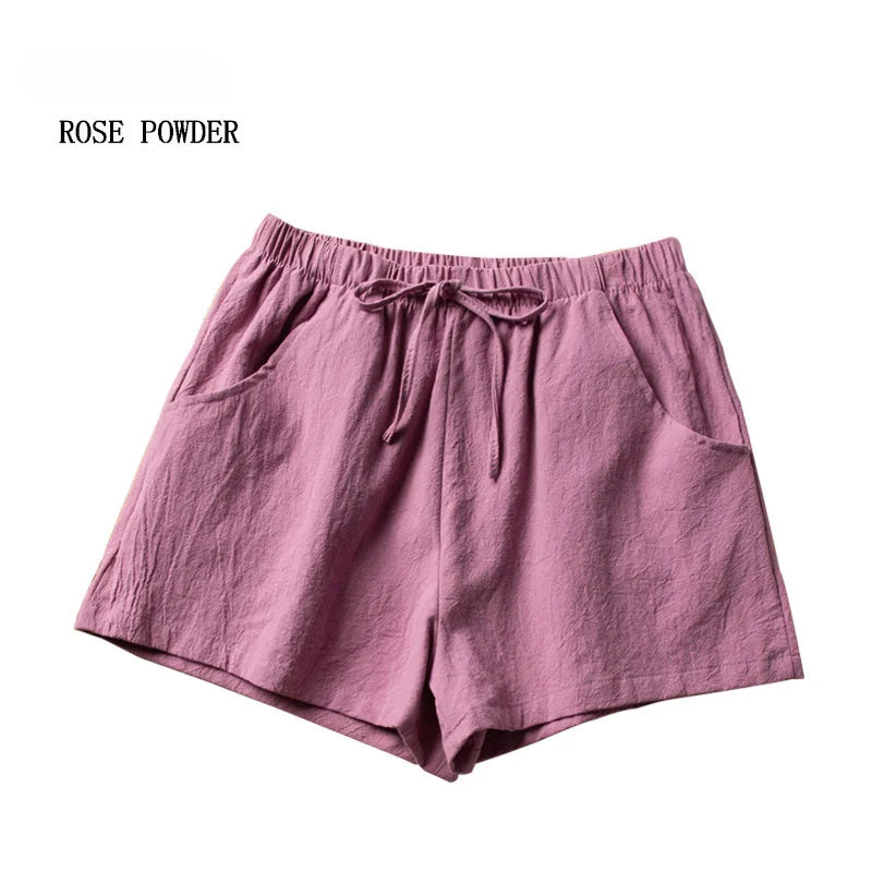 Breezy Ease™ Cotton-Linen Drawstring Shorts