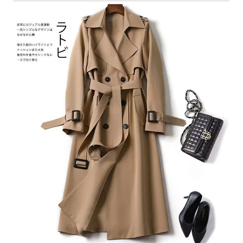 Metro Belt Classic Double-Breasted Trench Coat